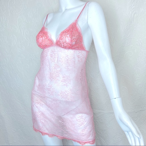 Victoria’s Secret Sheer Lace Up Back Sexy Slip - Picture 3 of 14